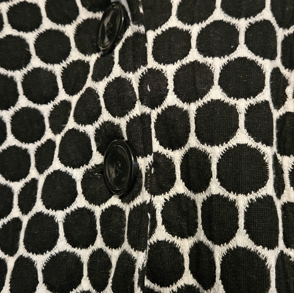 Vintage Studio Point L/G Black and White polka dot jacket with flowey sleeves - Picture 5 of 9